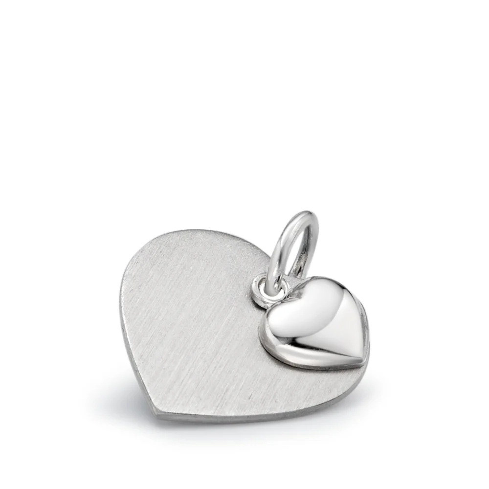 Ciondolo Argento rodiato Cuore Ø13 mm - Image 2