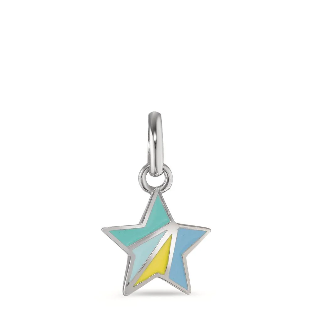 Ciondolo Argento rodiato Stella Ø8.5 mm