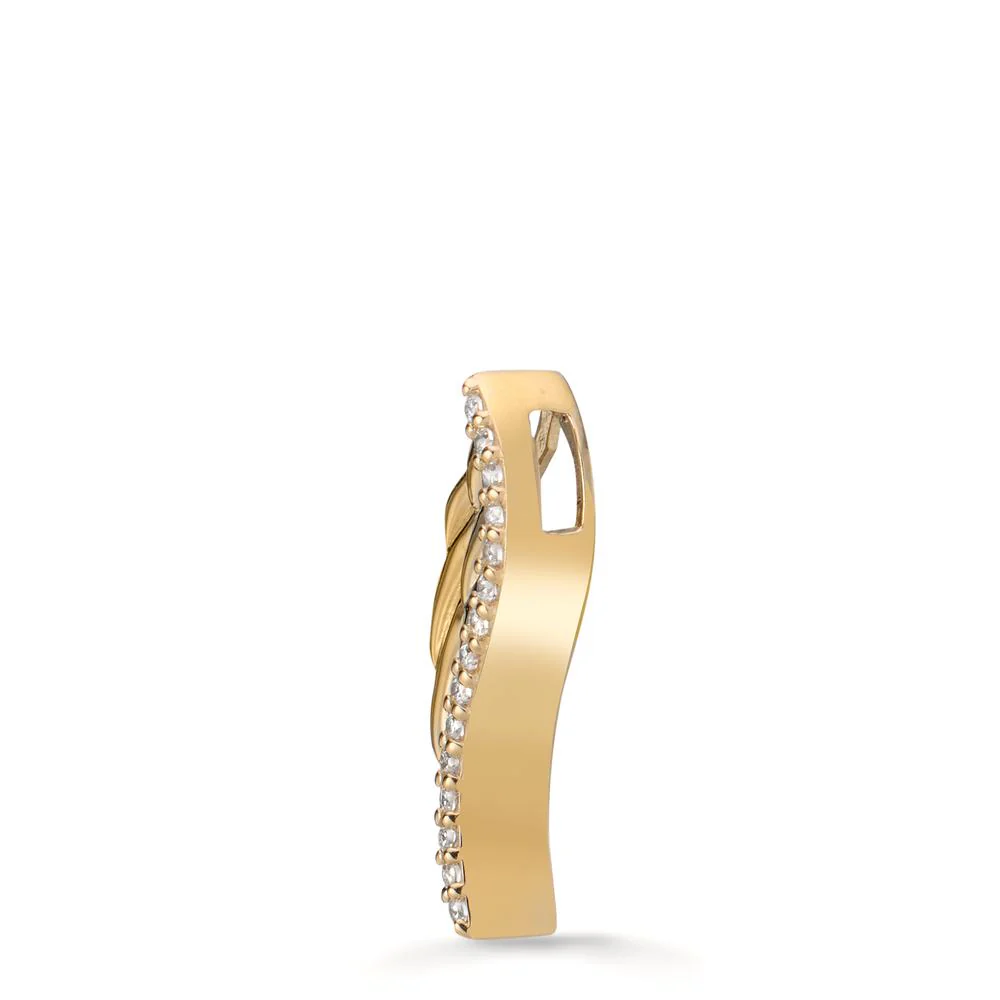 Ciondolo Argento Zirconia 15 pietra giallo dorato Ala - Image 2