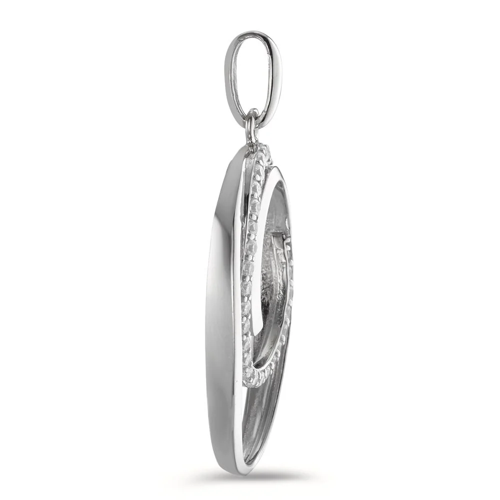 Ciondolo Argento Zirconia 26 pietra rodiato - Image 2