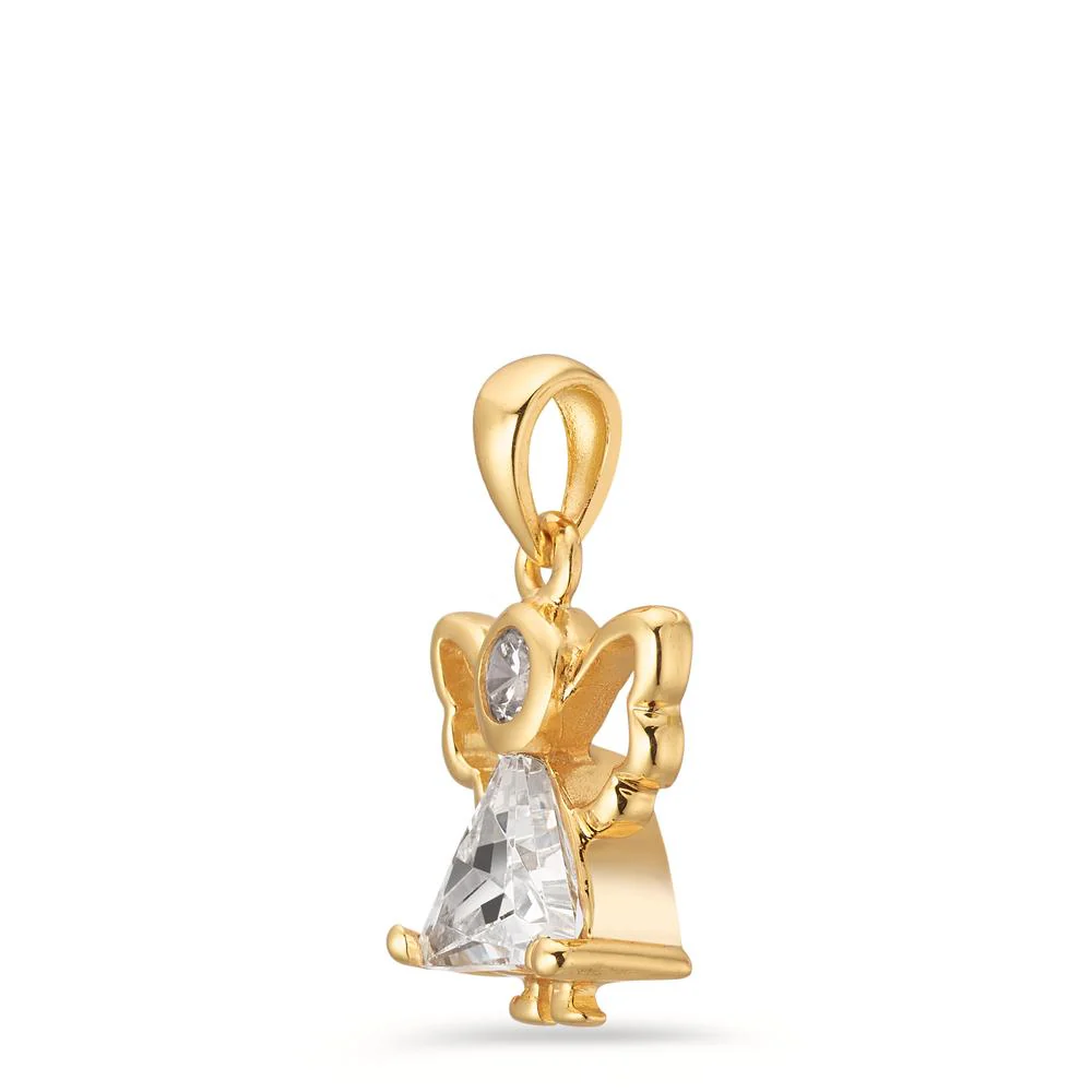 Ciondolo Argento Zirconia giallo dorato Angelo - Image 2