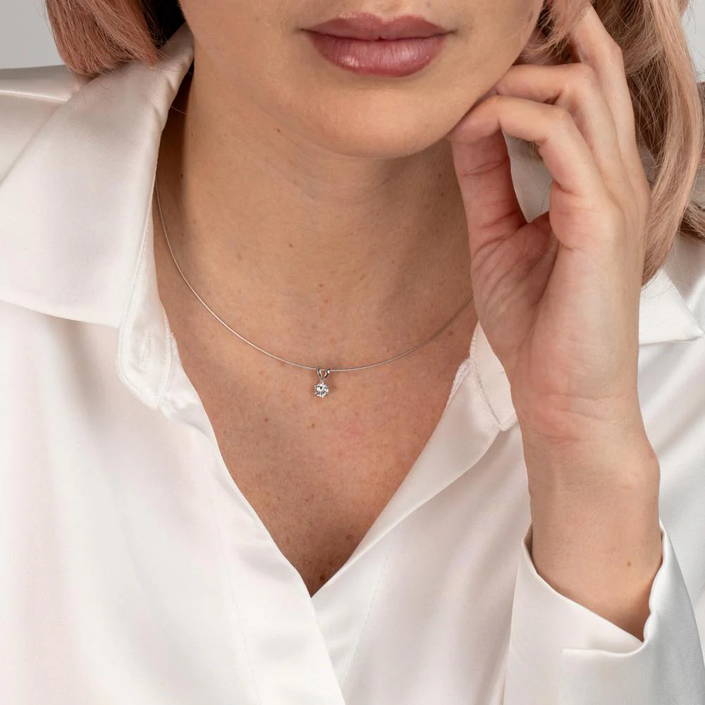 Ciondolo Argento Zirconia rodiato - Image 2