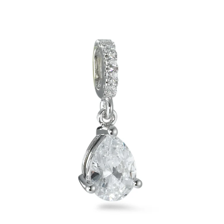Ciondolo Argento Zirconia rodiato