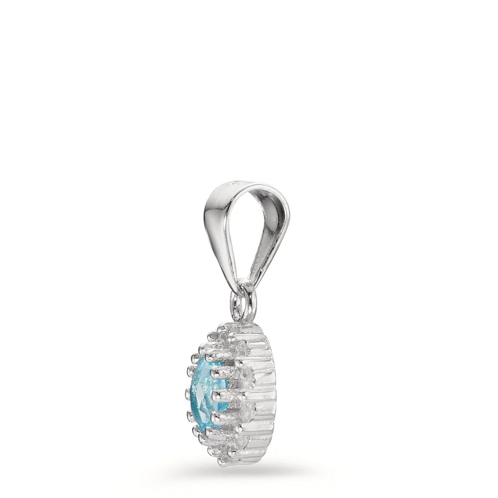 Ciondolo Argento Zirconia rodiato Ø8 mm - Image 2