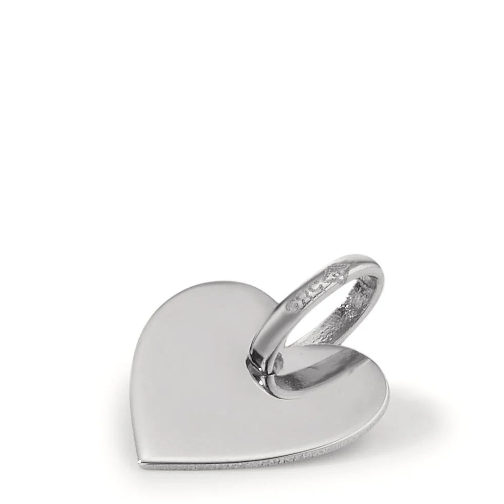 Ciondolo incisione Oro bianco 585/14 kt Cuore Ø10 mm - Image 2