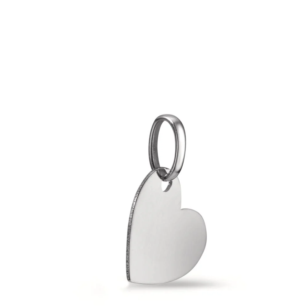 Ciondolo incisione Oro bianco 585/14 kt Cuore Ø11 mm - Image 2
