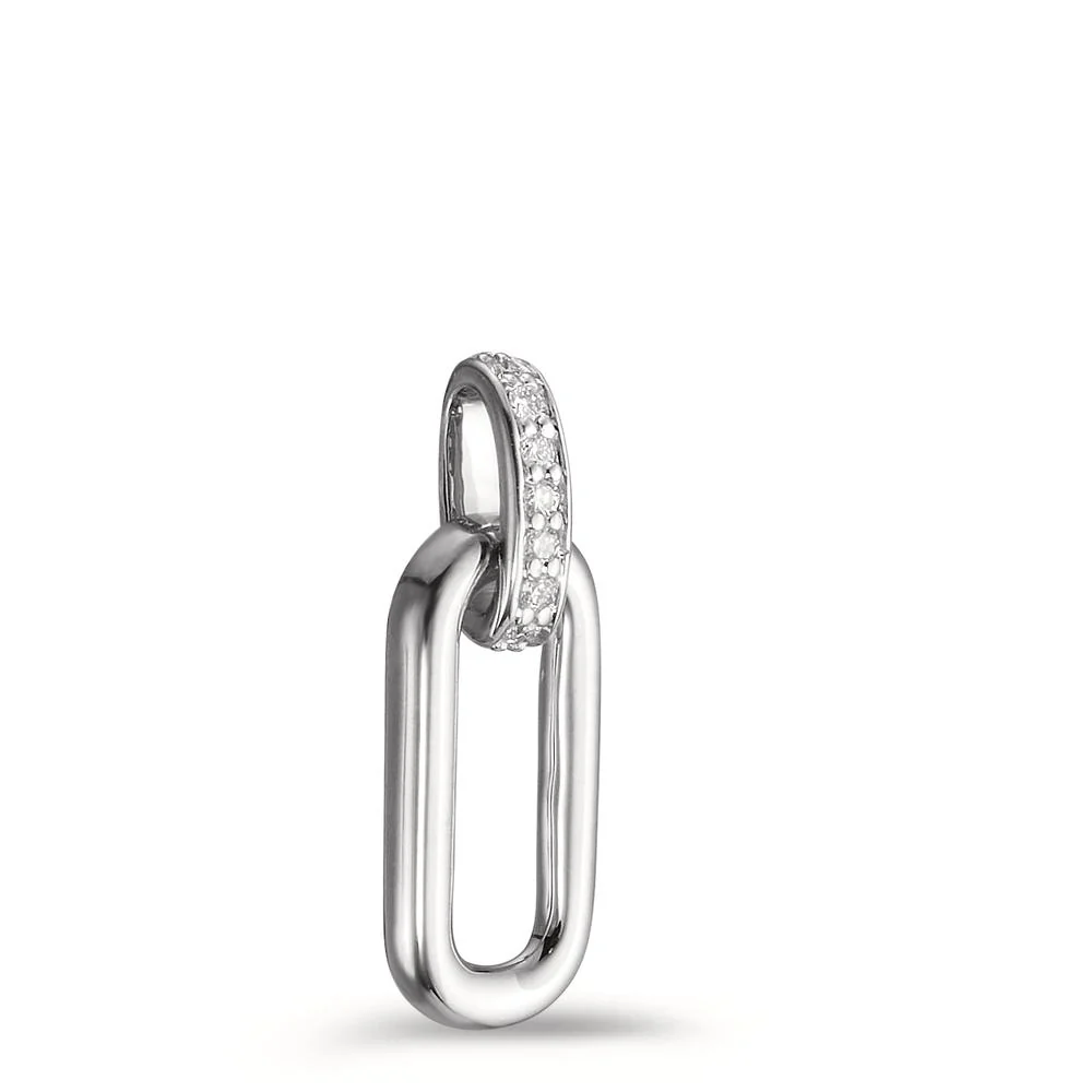 Ciondolo Oro bianco 375/9K Diamante 0.035 ct, 7 pietra, w-si - Image 2