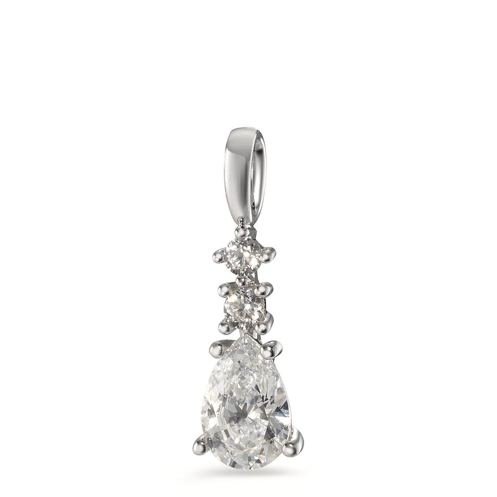 Ciondolo Oro bianco 375/9K Zirconia