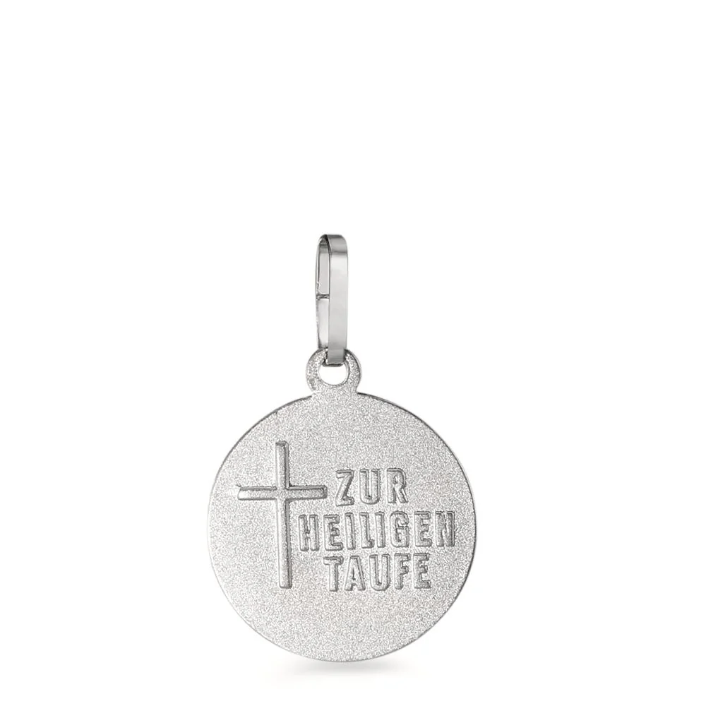 Ciondolo Oro bianco 750/18 carati Angelo custode Ø13 mm - Image 2