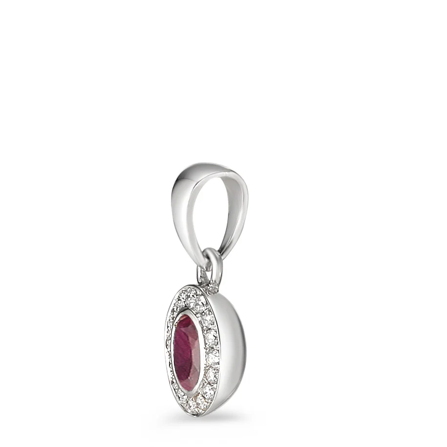 Ciondolo Oro bianco 750/18 carati Diamante 0.04 ct, 17 pietra, w-si - Image 2