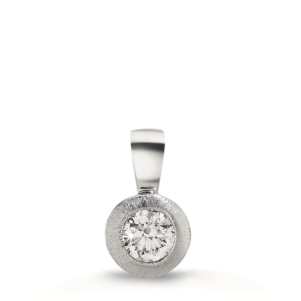 Ciondolo Oro bianco 750/18 carati Diamante 0.30 ct, w-si