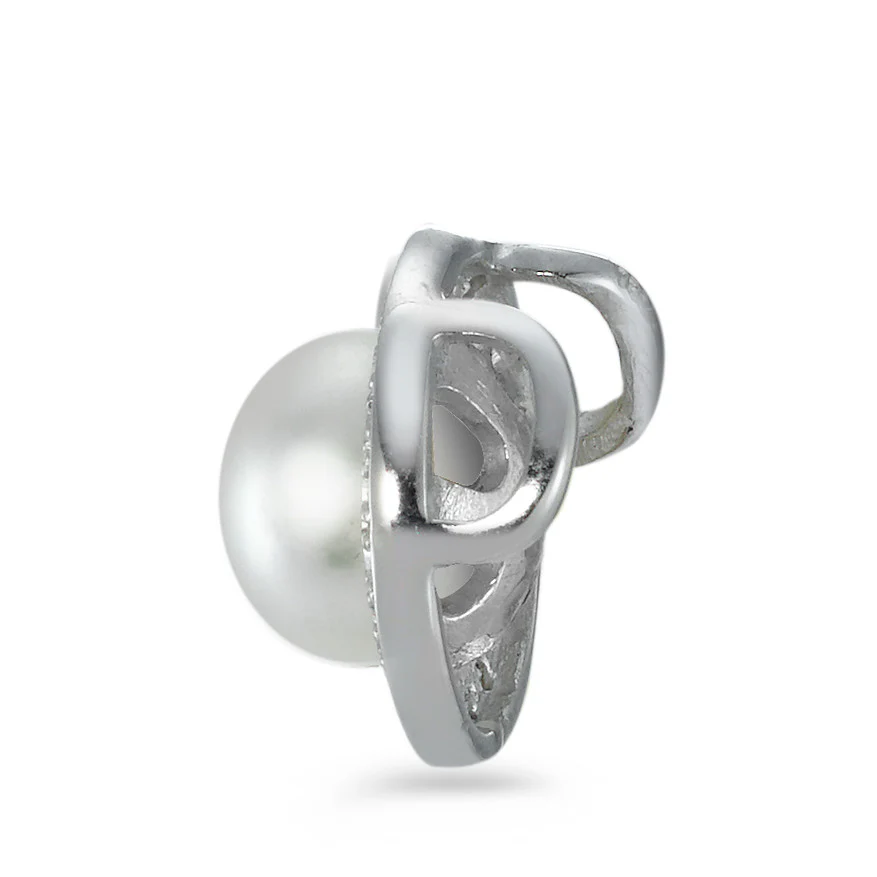 Ciondolo Oro bianco 750/18 carati Diamante 22 pietra, [Brillant], p1 Perla coltivata d'acqua dolce, 7.5 mm - Image 2