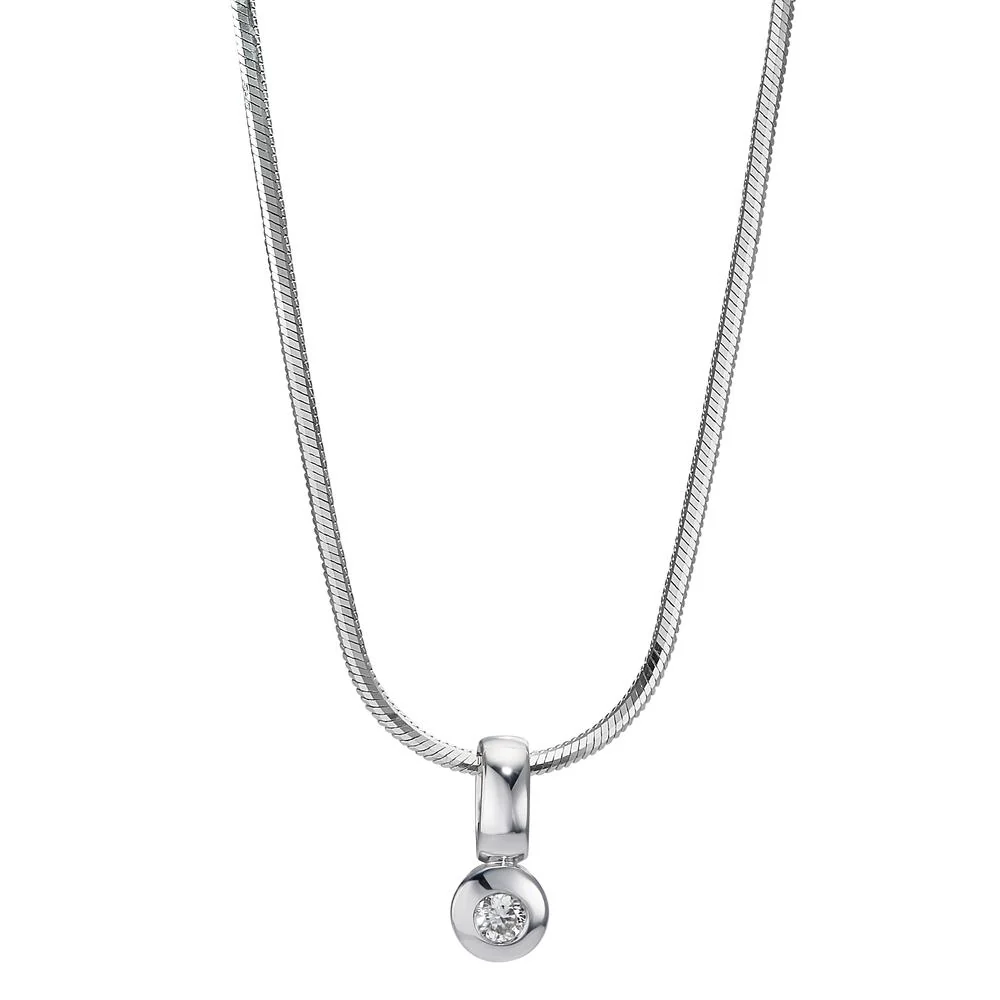Ciondolo Oro bianco 750/18 carati Diamante bianco, 0.05 ct, [Brillant], w-si - Image 2