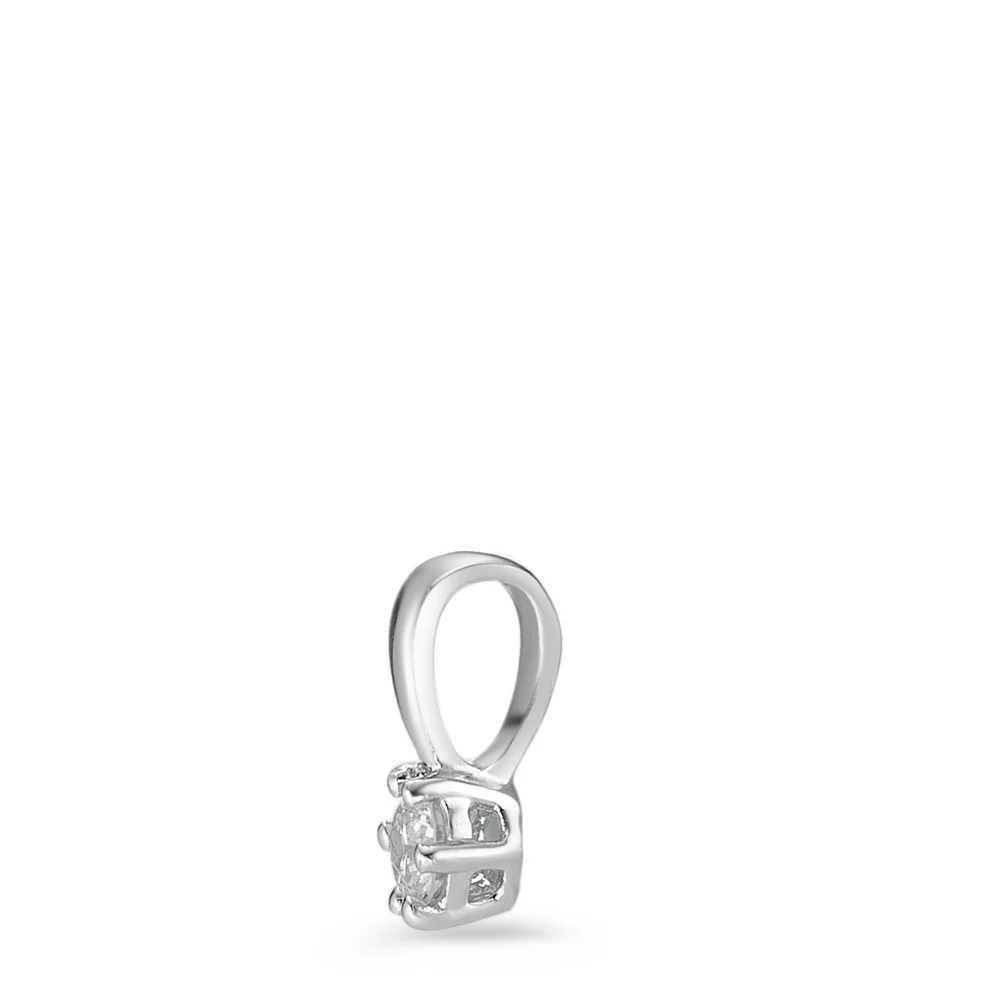 Ciondolo Oro bianco 750/18 carati Diamante bianco, 0.10 ct, [Brillant], w-si Ø4 mm - Image 2