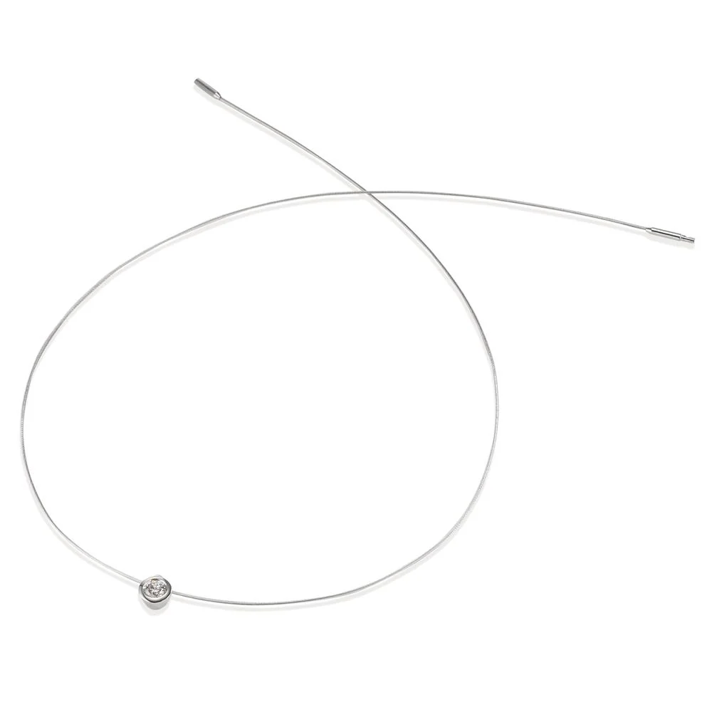 Ciondolo Oro bianco 750/18 carati Diamante bianco, 0.20 ct, [Brillant], w-si Ø5.5 mm - Image 2