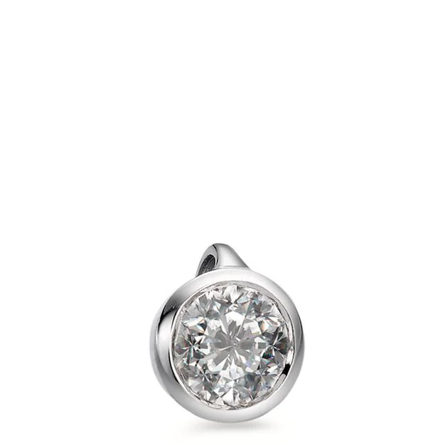 Ciondolo Oro bianco 750/18 carati Diamante bianco, 0.25 ct, [Brillant], w-si Ø5.5 mm