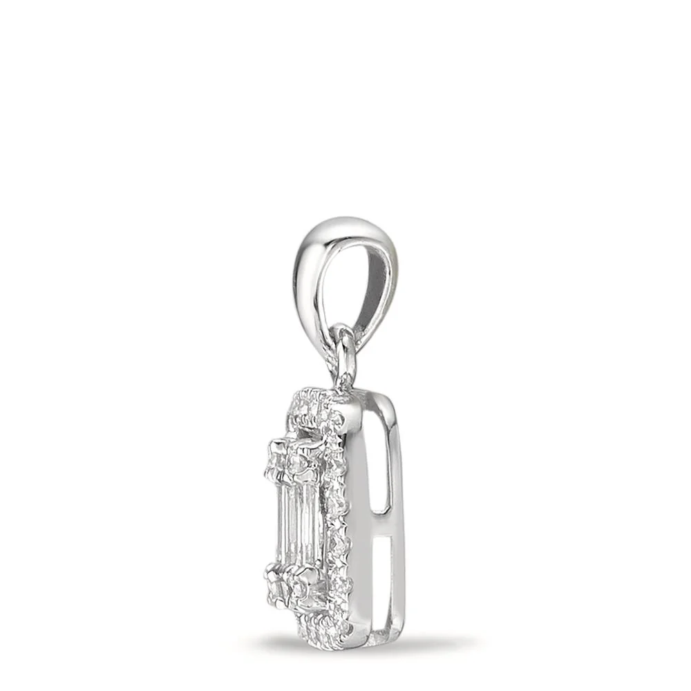 Ciondolo Oro bianco 750/18 carati Diamante bianco, 0.28 ct, w-si - Image 5
