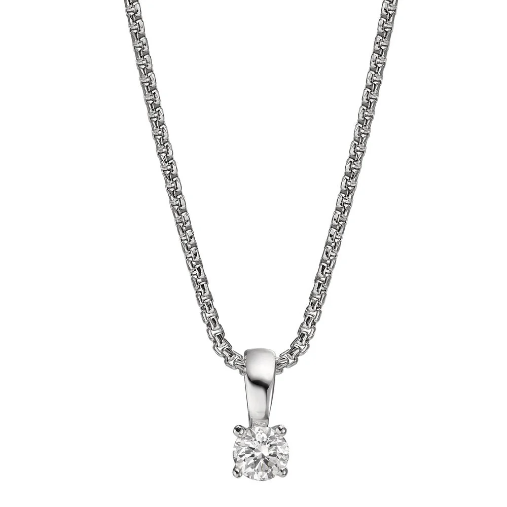 Ciondolo Oro bianco 750/18 carati Diamante bianco, 0.33 ct, [Brillant], w-si - Image 2