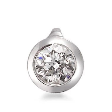 Ciondolo Oro bianco 750/18 carati Diamante bianco, 0.33 ct, [Brillant], w-si Ø6 mm