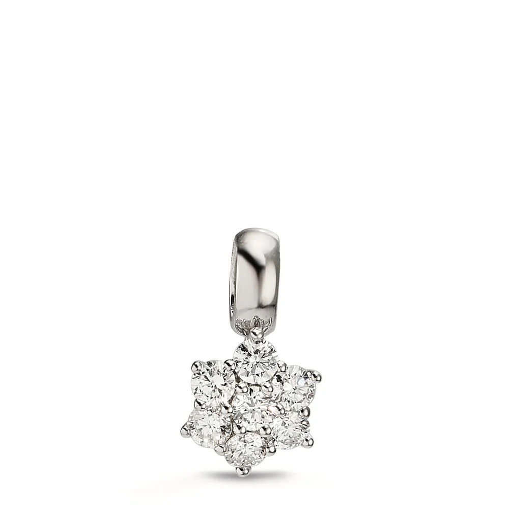 Ciondolo Oro bianco 750/18 carati Diamante bianco, 0.50 ct, 7 pietra, [Brillant], w-si