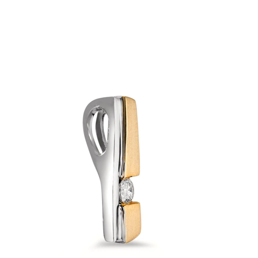Ciondolo Oro bianco 750/18 carati, Oro giallo 750/18 carati Diamante 0.05 ct, w-si - Image 2