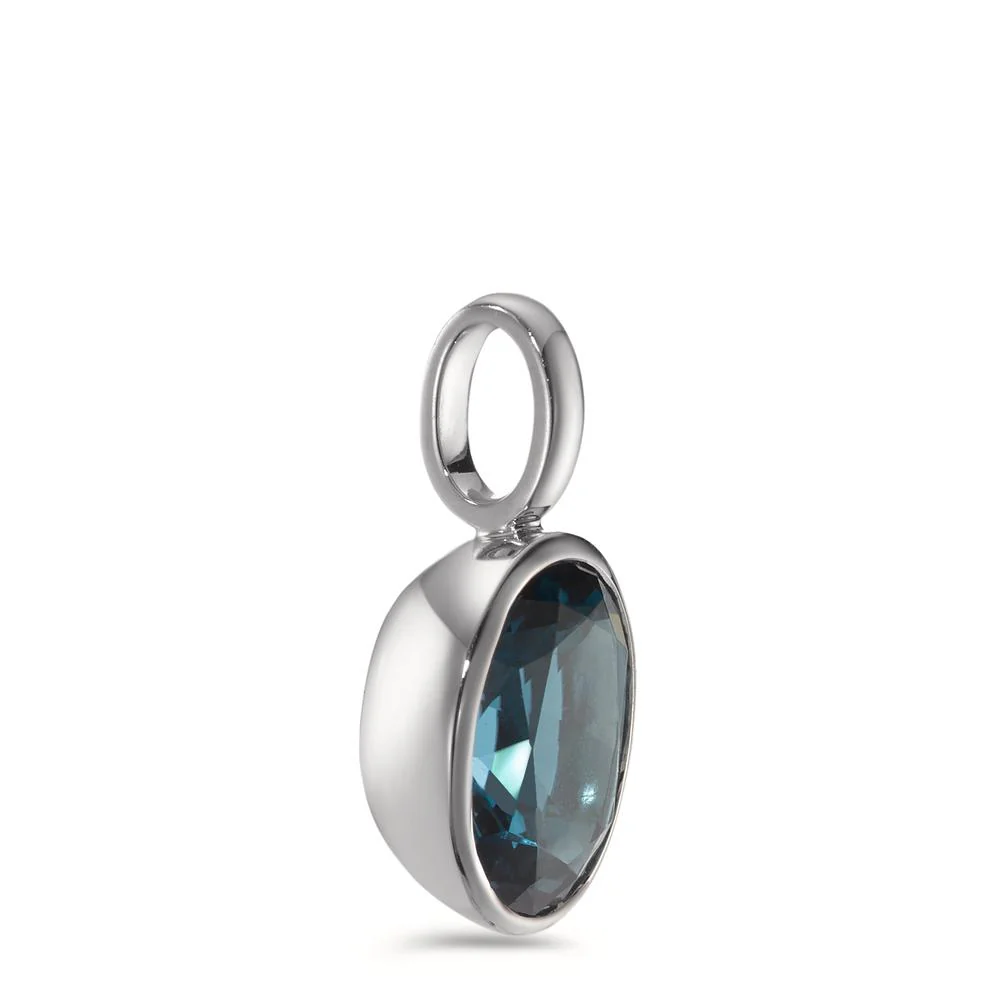 Ciondolo Oro bianco 750/18 carati Topazio azzurro di Londra - Image 2