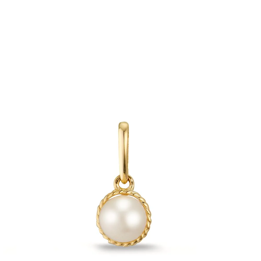 Ciondolo Oro giallo 375/9K Perla coltivata d'acqua dolce, 4 mm Ø5 mm