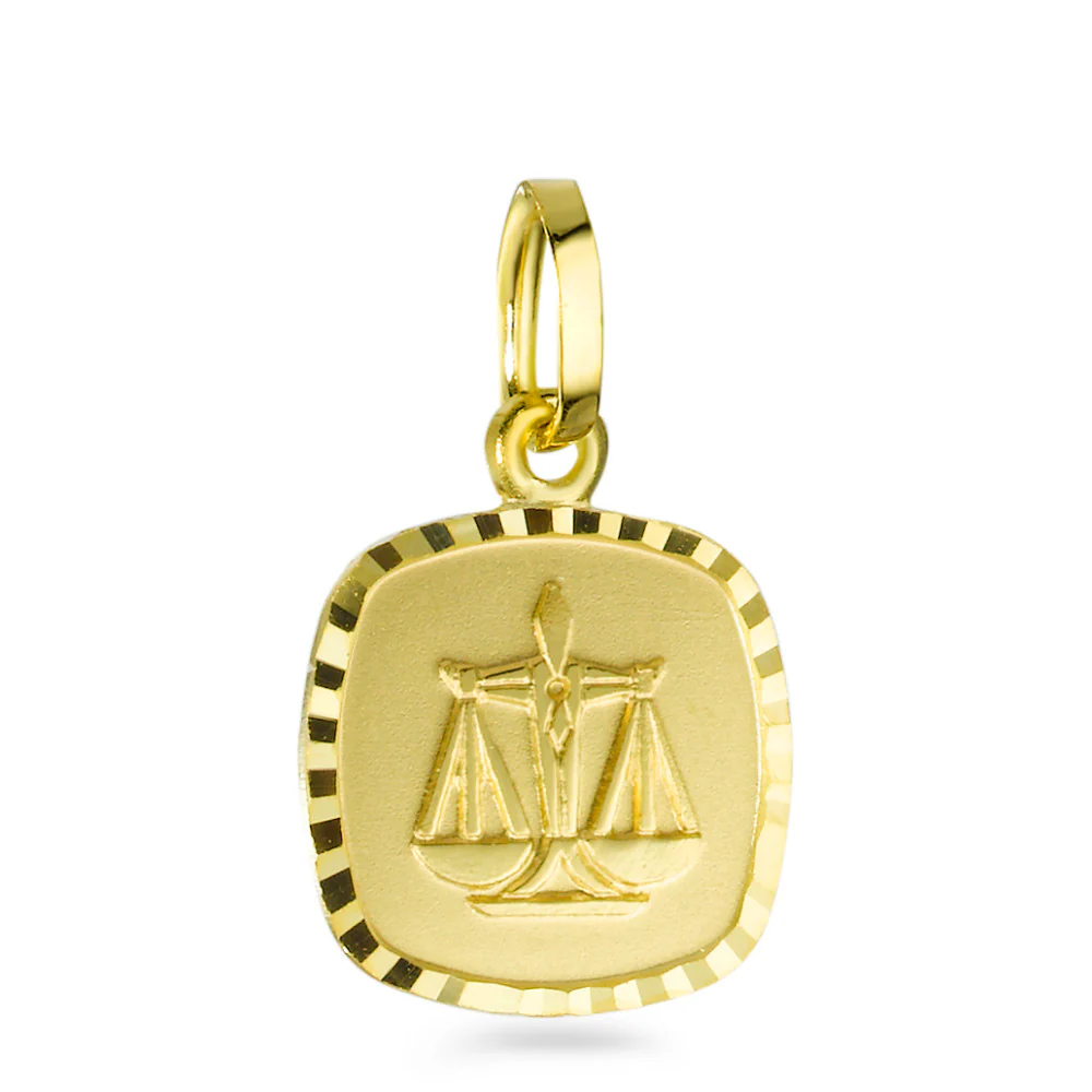Ciondolo Oro giallo 375/9K Segno zodiacale Bilancia
