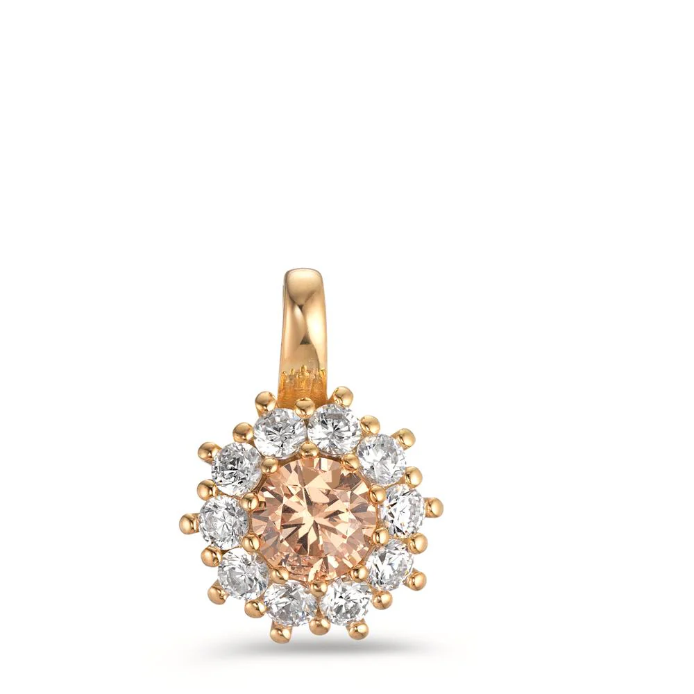 Ciondolo Oro giallo 375/9K Zirconia 11 pietra Ø9.5 mm