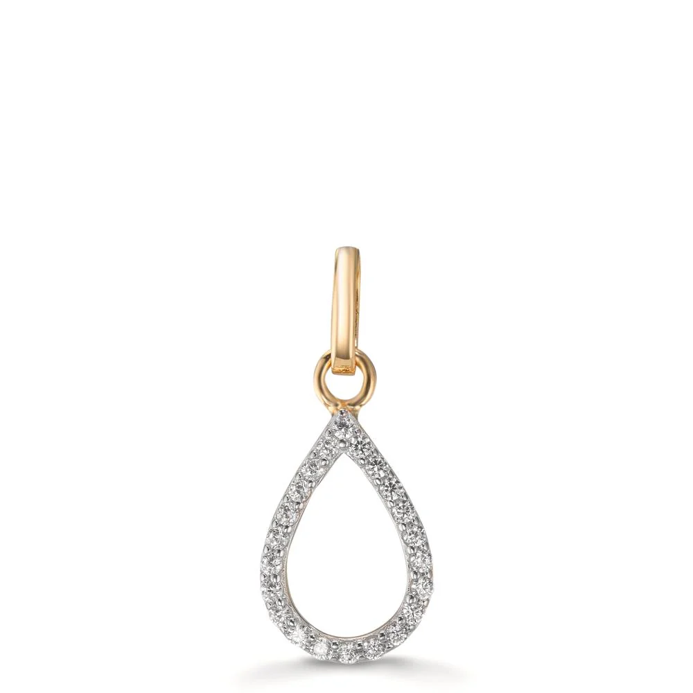 Ciondolo Oro giallo 375/9K Zirconia