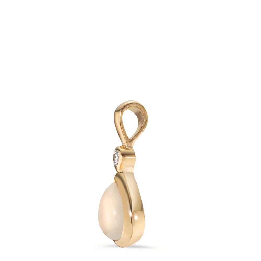 Ciondolo Oro giallo 375/9K Zirconia, Pietra di luna - Image 5