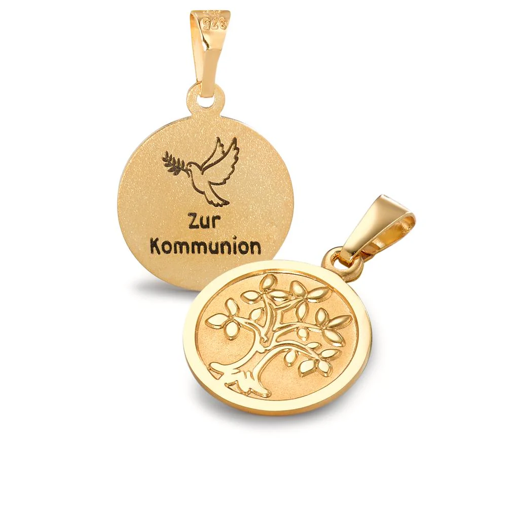 Ciondolo Oro giallo 750/18 carati Albero della vita Ø12 mm - Image 4