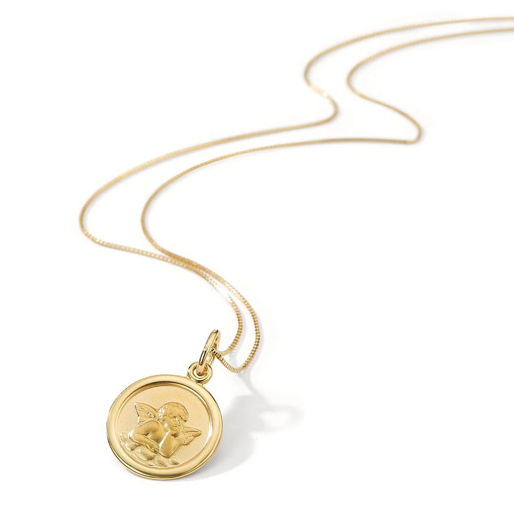 Ciondolo Oro giallo 750/18 carati Angelo custode Ø12 mm - Image 3