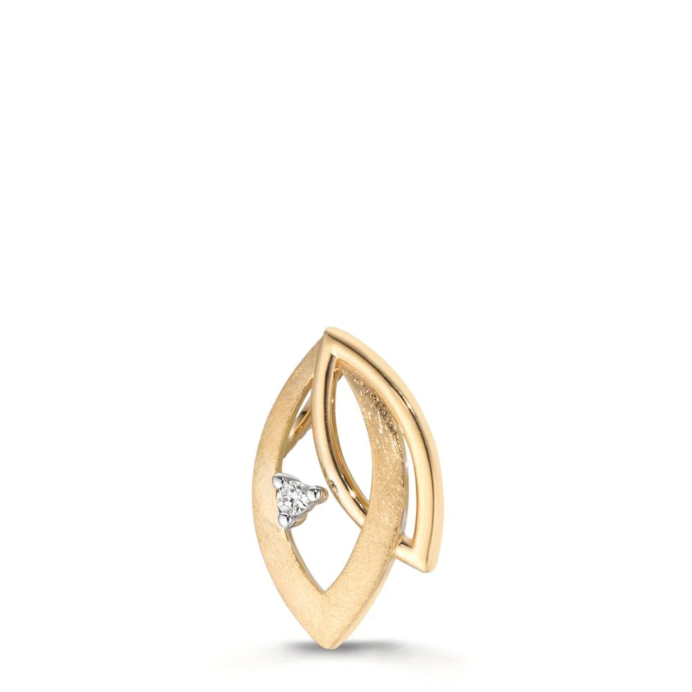 Ciondolo Oro giallo 750/18 carati Diamante 0.02 ct, w-si