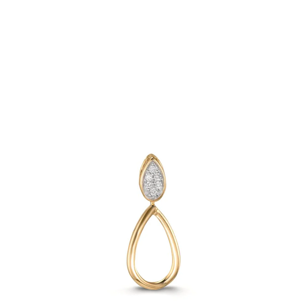 Ciondolo Oro giallo 750/18 carati Diamante 0.03 ct, 6 pietra, w-pi1