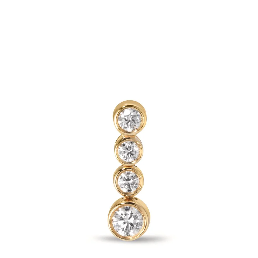 Ciondolo Oro giallo 750/18 carati Diamante 0.16 ct, 4 pietra, w-si