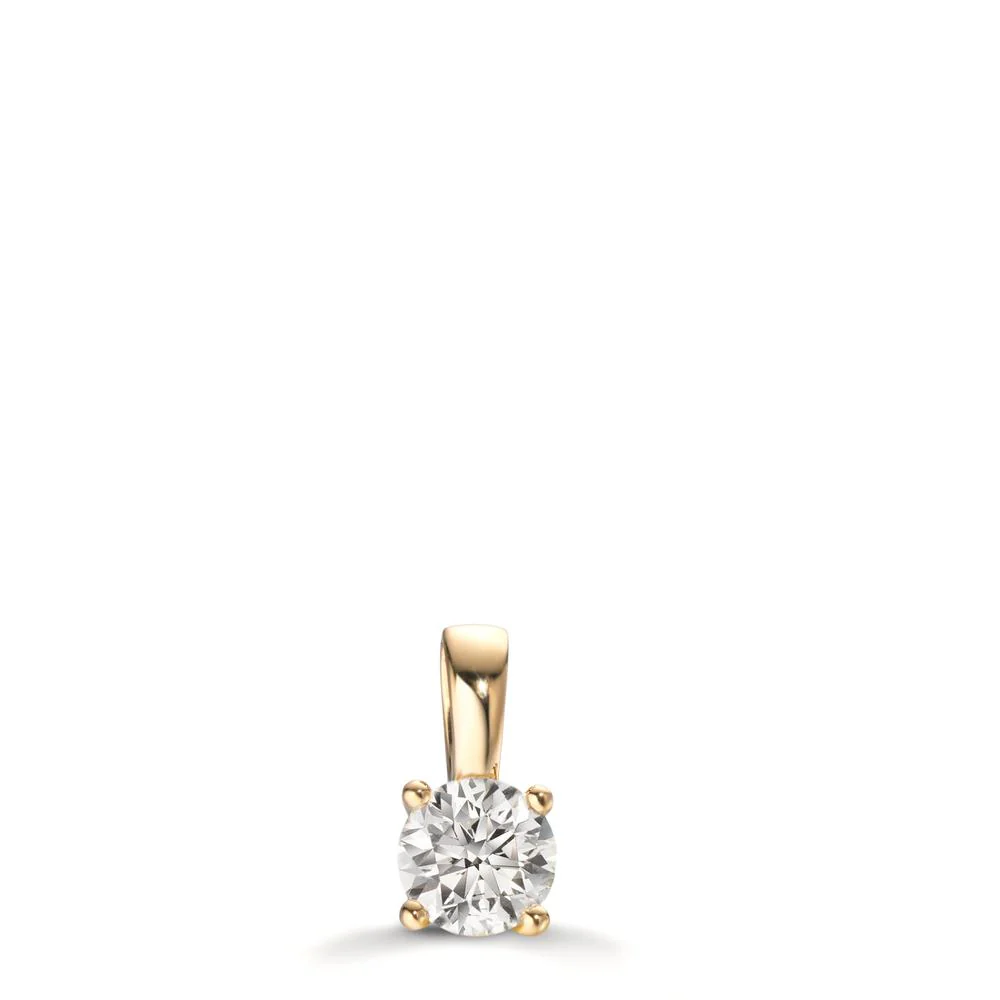 Ciondolo Oro giallo 750/18 carati Laboratorio di diamanti coltivato 0.30 ct, tw-vsi Ø4.3 mm