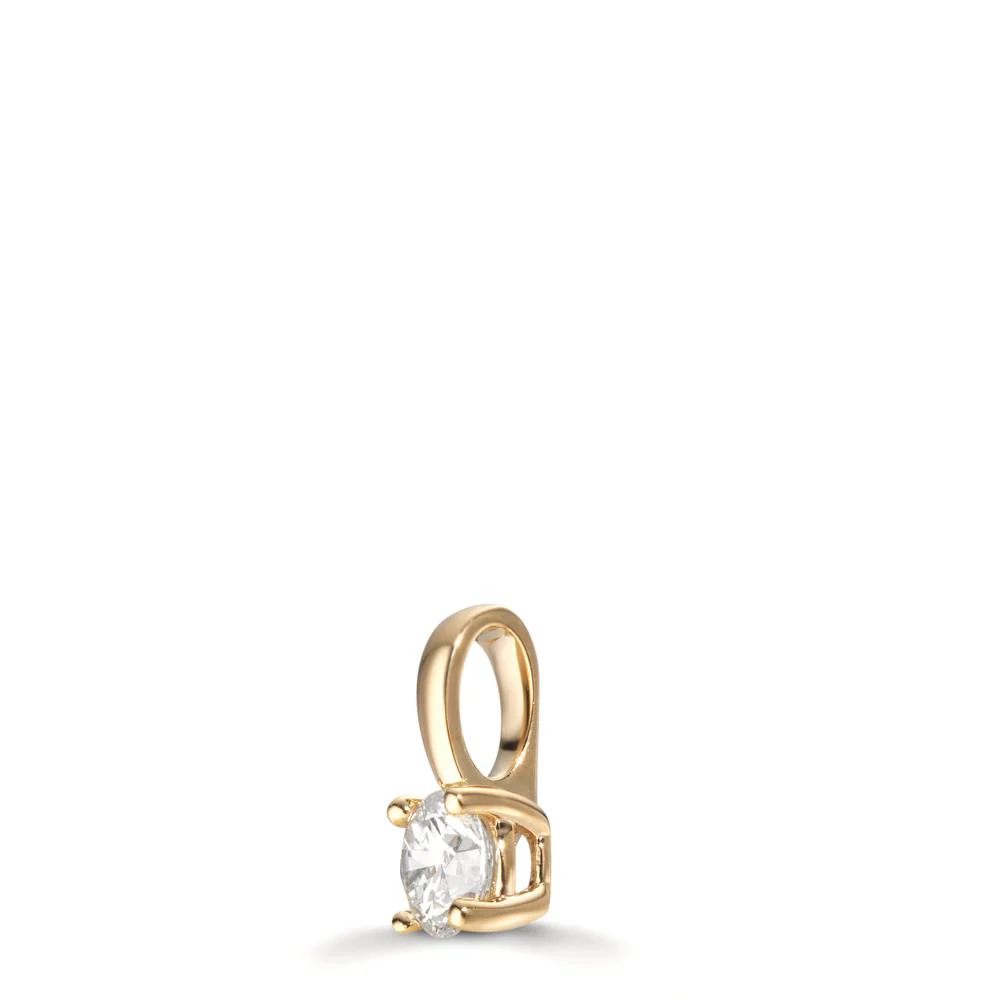 Ciondolo Oro giallo 750/18 carati Laboratorio di diamanti coltivato 0.30 ct, tw-vsi Ø4.3 mm - Image 4