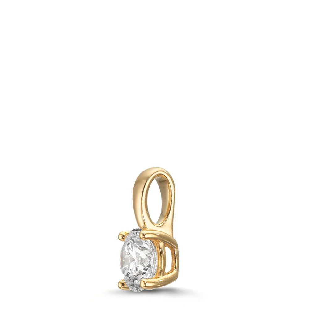 Ciondolo Oro giallo 750/18 carati Laboratorio di diamanti coltivato 0.75 ct, tw-vsi, IGI, 5.5 mm - Image 3