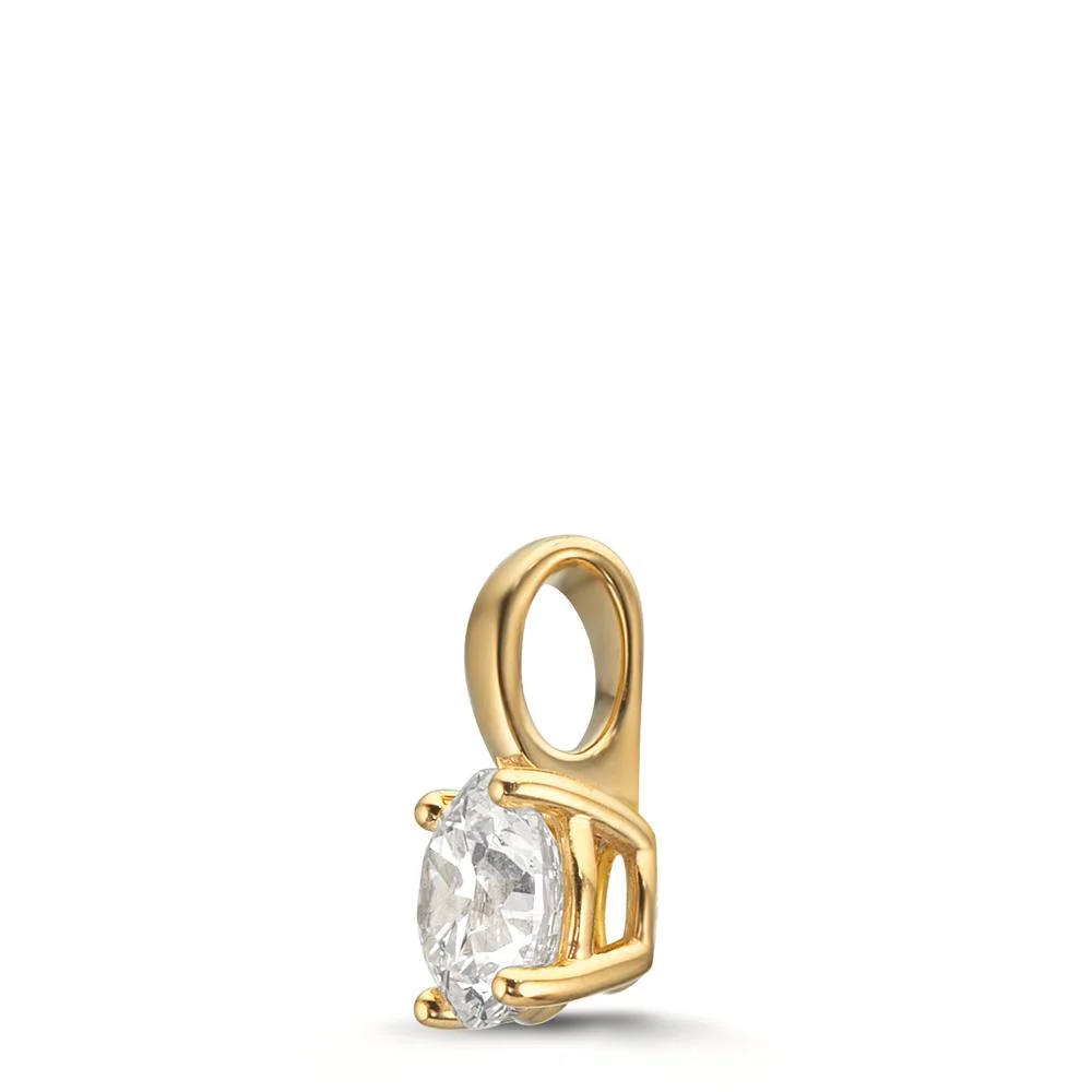 Ciondolo Oro giallo 750/18 carati Laboratorio di diamanti coltivato 1.25 ct, tw-vsi, IGI, 6.8 mm - Image 3