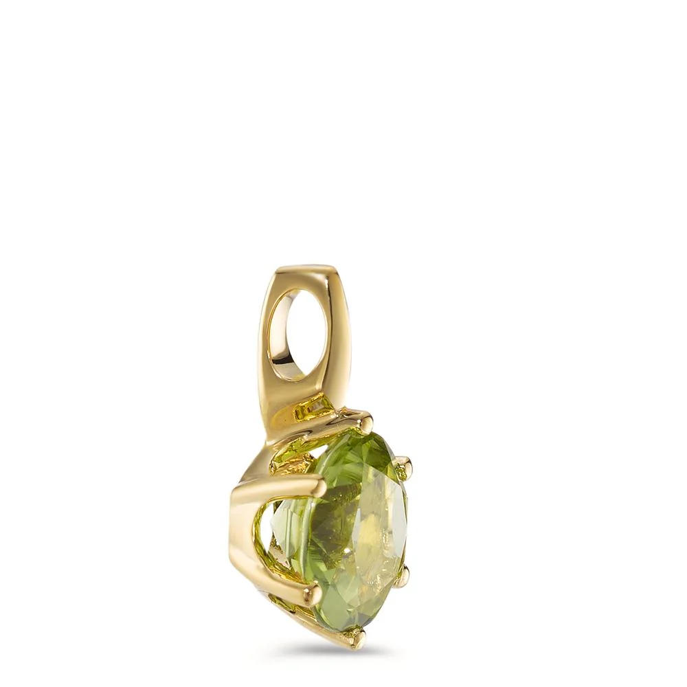Ciondolo Oro giallo 750/18 carati Peridoto Ø7 mm - Image 4