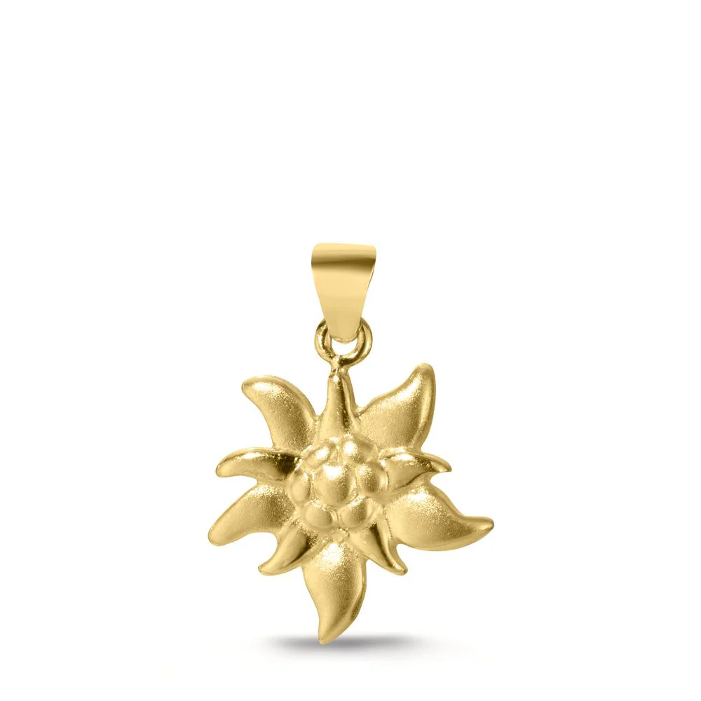 Ciondolo Oro giallo 750/18 carati Stella alpina Ø14 mm