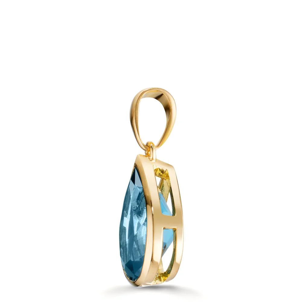 Ciondolo Oro giallo 750/18 carati Topazio azzurro di Londra - Image 2