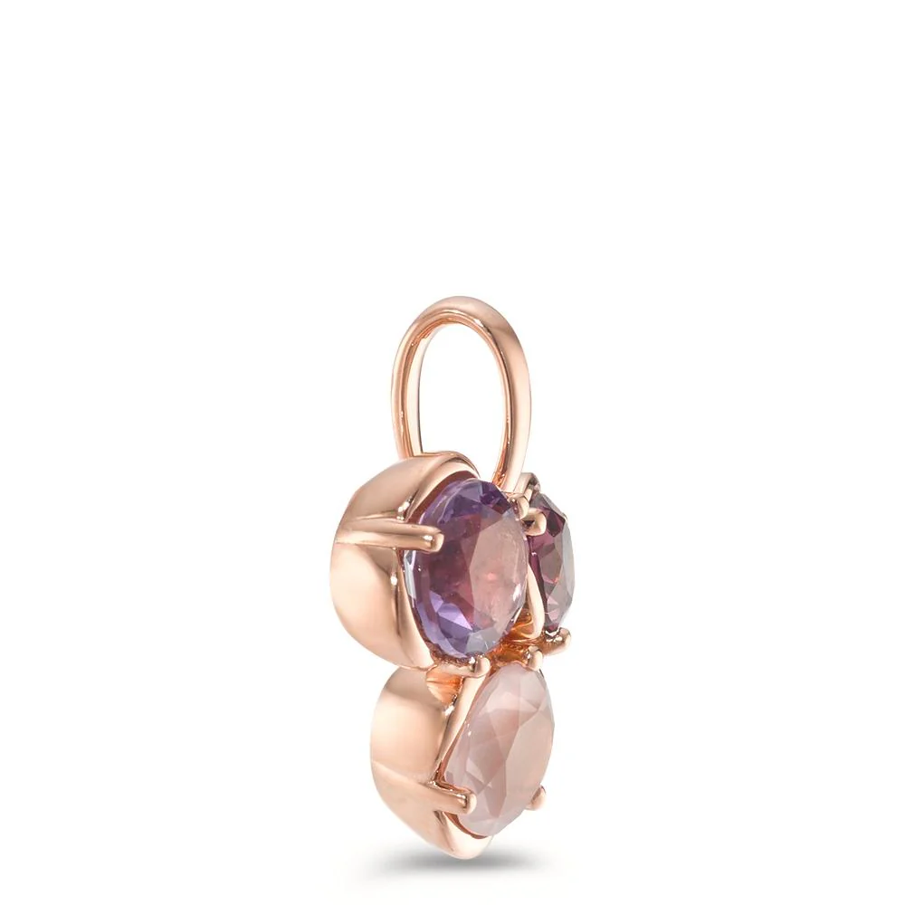 Ciondolo Oro rosso 750/18 carati Ametista, Rodolite, Quarzo rosa - Image 3
