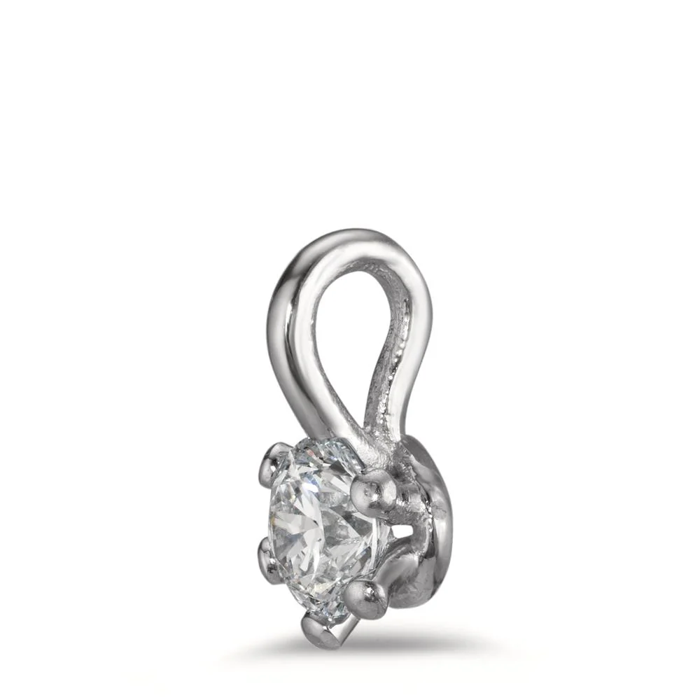 Ciondolo Platino 950 Diamante 0.50 ct, w-si, GIA Ø6 mm - Image 2