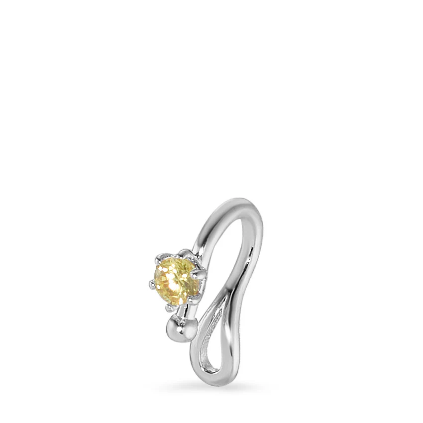 Clip per orecchio Bronzo Zirconia giallo rodiato
