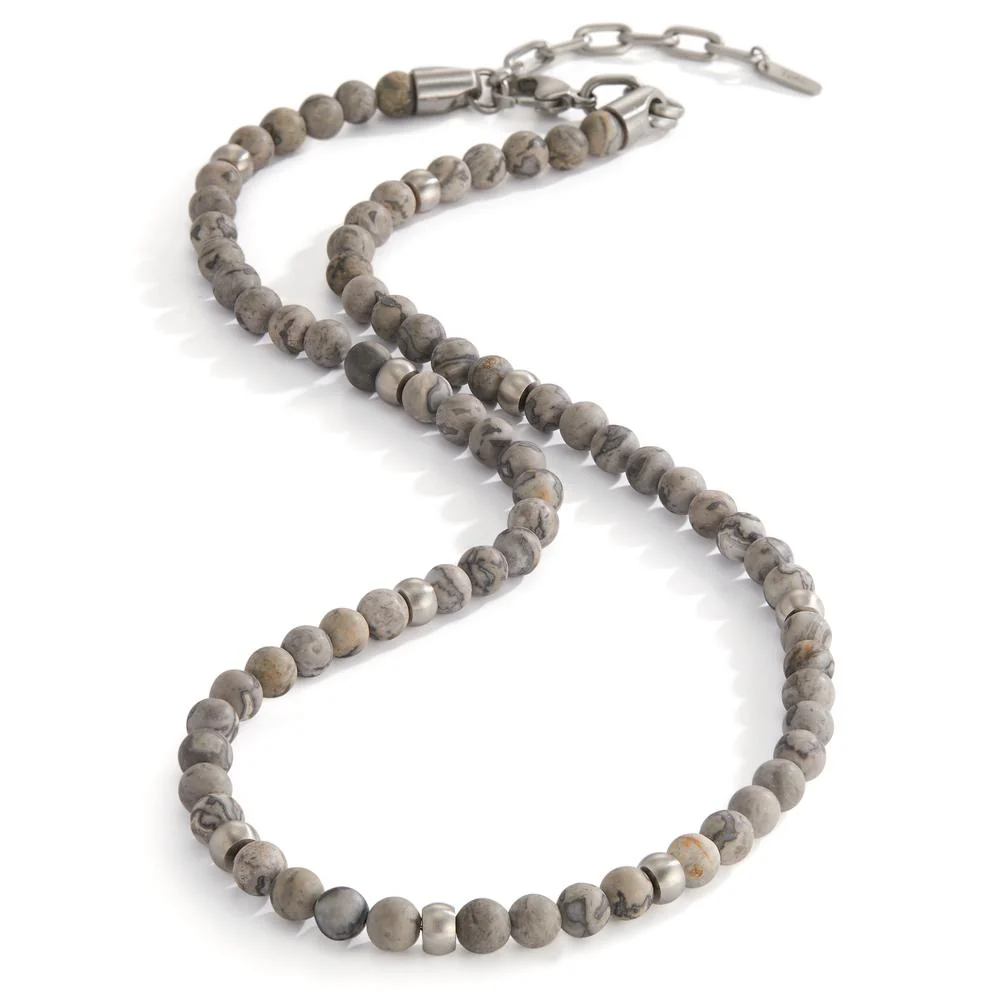 Collana Acciaio inossidabile Diaspro 72 pietra 50 cm Ø6.5 mm - Image 2