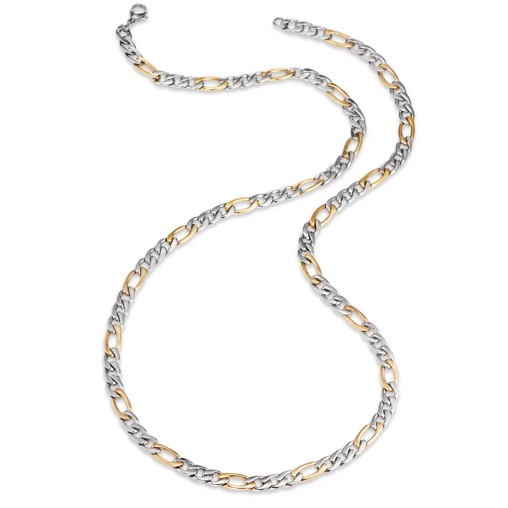 Collana Acciaio inossidabile giallo bicolore 50 cm - Image 2