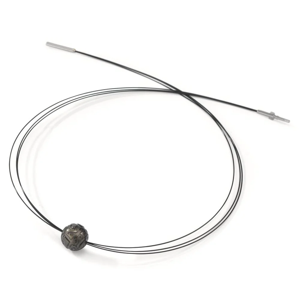 Collana Acciaio inossidabile nero rivestimento IP Perla di Tahiti 10-12 mm 42 cm - Image 2