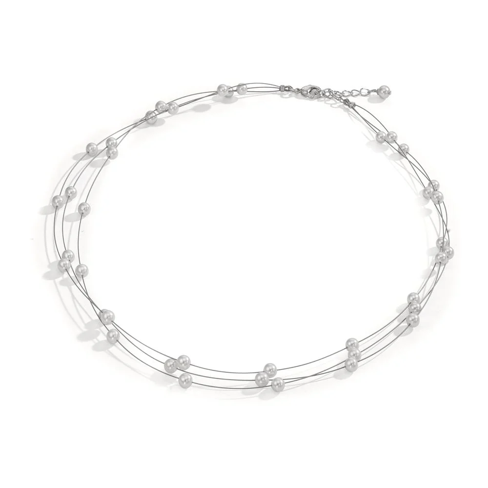 Collana Acciaio inossidabile Perla coltivata d'acqua dolce, 4.5 mm 42-45 cm - Image 2